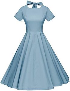 GownTown Womens 1950s Vintage Retro Party Swing Pocket Rockabillty Stretchy Dress