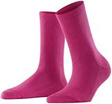 FALKE Women's Family Socks, Sustainable Cotton, Pink (Berry 8390), 8-10.5, 1 Pair