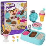 Kinetic Sand Scents, Ice Cream Treats Playset with 3 Colours of All-Natural Scented Sand and 6 Serving Tools