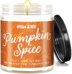 Fall Candles, Pumpkin Spice Candles for Home, Autumn Candle, Pumpkin Candle, Fall Scented Candles for Home, Fall Home Decor, Fall Bathroom Decor, Autumn Decor, Hello Pumpkin, Hello Fall - 9oz