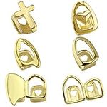 6PC 18K Plated Gold Grillz Mouth Te