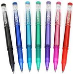 Uni-Ball TSI UF-222-07 Erasable Gel Ink Rollerball Pen - 0.7mm Nib - 1 of Each Colour - Pack of 7