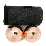 Top Chi Solid Copper Baoding Balls with Carry Pouch for Hand Therapy, Exercise, and Stress Relief (Large 2 Inch)