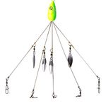 Umbrella Fishing Lure with 5 Arms Rig 18g Rotating Sequin Alabama Umbrella Rig Bait for Outdoor Fishing