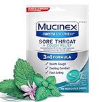 Mucinex InstaSoothe Sore Throat + Cough Relief Alpine Herbs & Mint Flavor, Fast Acting, Cooling Comfort, Powerful Sore Throat Oral Pain Reliever, 40 Medicated Drops