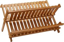 Lipper International 8813 Bamboo Wood Folding Dishrack, 17-3/4" x 13" x 9-3/4"