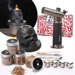 Cocktail Smoker Kit with Torch & 4 Flavors Wood Smoker Chips,GEEZO Whiskey & Bourbon - Whiskey Smoker Kit for Drink - Smoked Infuser Gifts for Whiskey Lovers, Men, Dad, Father, Husband