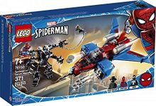 Lego Marvel Spider-Man Spider-Jet vs Venom Mech 76150 Lego Superhero Gift for Kids with Minifigures, Mech and Plane, New 2020 (371 Pieces)