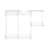 ClosetMaid 22873 Shelf Track Adjustable Closet Organizer Kit, White, 4-Feet to 6-Feet