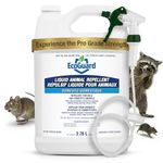 EcoGuard Liquid Animal Repellent 3.78L With Sprayer Included, Ready-To-Use Bitter Anti-Chew Spray for Raccoons, Rabbits, Skunks, Squirrels, Coyotes, Mice & Rats, Outdoor Use (Animal Repellent+Sprayer)