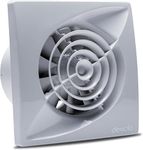 Devola 100mm Bathroom Extractor Fan with Humidistat and Timer, Quiet Mixed Flow Fan, 4 inch Bathroom Fan, Kitchen Fan, Made in Britain (Humidistat & Timer Model) - DVQF100H