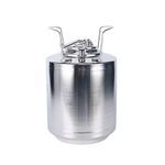 YaeBrew Stainless Steel 2.6 Gallon Mini Ball Lock Keg System for Small Batch Homebrewing Beer Brewing Strap Handle (10L)