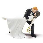 Weddingstar Romantic Dip Dancing Bride and Groom Couple Figurine for Cakes, Non Customizable