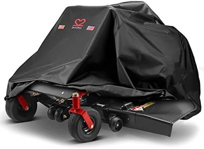 Zero-Turn Lawn Mower Cover, Riding Lawn Mower Covers Waterproof Heavy Duty 600D Oxford Zero-Turn Cover for Cub Cadet Bad Boy Toro John Deere Craftsman Gravely Universal Tractor Cover Up to 60" Decks