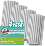 4 Pack Damp Dusting Sponge Duster, 