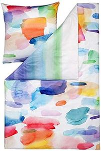 ESTELLA Mako-Satin Wendebettwäsche Splash Multicolor 1 Bettbezug 135 x 200 cm + 1 Kissenbezug 80 x 80 cm