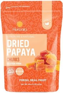 Dried Papaya Chunks, 1 Pound. Dried Papaya Fresh, Paw Paw Tree Diced Papaya Fruit, Lightly Sweetened. All Natural, Non-GMO, 16 Ounces.