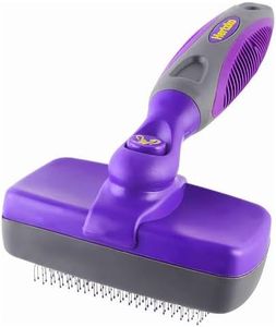 Hertzko Self Cleaning Slicker Brush with Plastic Tips for Sensitive Dogs and Cats