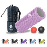 Foam Roller with Massage Balls, Back Roller for Back Pain, Muscles, and Deep Tissue Exercise, High Density EVA Material Massage Roller for Physio-Therapy, Body Fitness and Myofascial Release (Pink)