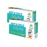 Waypham Oculeaf Hot And Cold Gel Eye Mask | Digital Eye Strain & Dry Eyes | Dark Circles & Puffy Eyes (Pack Of 1)