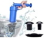 Toilet Plunger with 4 Suckers, High Pressure Air Drain Buster Pipes Blaster Sewer Drain Unblocker Toilet Clogged Dredger Tool for Kitchen, Bathroom, Sink, Bathtubs, Floor Drain