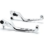 Krator Chrome Skull Motorcycle Hand Levers Front Controls Compatible with 1996-2003 Harley Davidson XL Sportster 883/1200