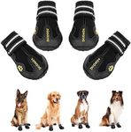 DcOaGt Dog Shoes for Large Dogs, Waterproof Anti-Slip Dog Boots & Paw Protectors for Summer Hot Pavement Winter Snow, Breathable and Reflective Dog Booties for Hiking/Walking/Outdoor/Floor