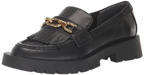 Dolce Vita Women's ERNA Loafer, Black Leather, 6