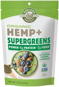 Manitoba Harvest Organic Hemp & Supergreens Powder, 7.5 oz – Green Superfood Powder with 6g of Protein, 3g of Fiber per Serving – Vegan, Non-GMO Project Verified - Packaging May Vary