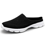 ChicWind Womens Slip-on Sneaker House Slippers Closed Toe Lightweight Mule Shoes Black 8