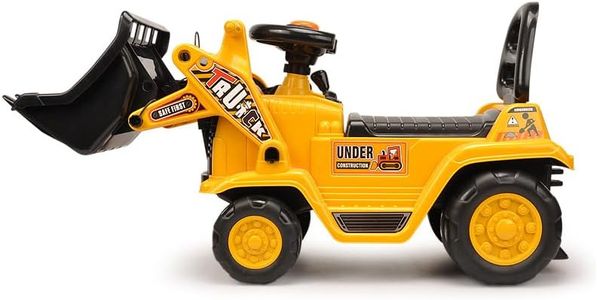 Lenoxx Children’s Ride-On Bulldozer: Powerful, Multifunctional Excavator for Imaginative Play Outdoors. No Batteries or Pedals, Promotes Motor Skills and Creativity. for Kids Aged 3+