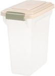 IRIS USA WeatherPro Airtight Dog Food Storage Container, Up to 5.9 Kg, for Dog Cat Bird and Other Pet Food Treats Storage Bin, Pet Supplies, Keep Fresh, BPA Free, Clear/Almond
