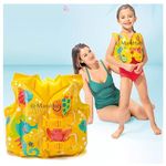 41x30cm Inflatable Tropical Buddies Swim Vest for 3-5 Years Old | Kids Air Jackat with Buckles & Attractive Prints for Swim Training - Pack of 1