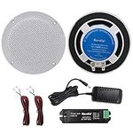 Herdio 160W 4 Inch Ceiling Speaker Kit Amplifier Water Resistant Ceiling Speakers For Bathroom Kitchen Home Outdoor,compatible with Bluetooth