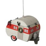 Decorated for Christmas Holiday Teardrop Camper Trailer Ornament