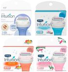 Schick Intuition - Variety Refill Pack - Includes 3 of each scent, Pure Nourishment, Sweet Citrus, Spring Bloom with Shea Butter, Sweet Water Lily, Total of 12 Refill Cartridges Gift Set for Women