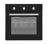 Cookology 60cm Built In Electric Fan Oven - Integrated Single Fan Oven with Mechanical Timer & Grill (Black)