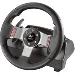 Logitech G27 Steering Wheel + Pedals for PC, Playstation 2, Playstation 3, Black - Video Game Accessories (Steering Wheel + Pedals, PC, Playstation 2, PlayStation 3, Wired, USB 2.0, 256 MB, 20 MB)