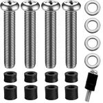 M8 Screws for Samsung TV M8 x 45mm, Pitch 1.25mm TV Mounting Bolts Screws with 25mm Long Spacers Work with Samsung 50" 55" 60" 65" 70" 75" 82" TV