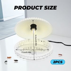 Flea Trap Lamp 2-Pack – Indoor Insect Catcher for Home Pest Control