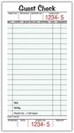 Adams Guest Check Pads, Single Part, Perforated, White, 3-2/5" x 6-3/4 ", 50 Sheets/Pad, 5 Pads/Pack (525SWMT)