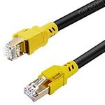 Cat 8 Ethernet Cable 12ft, 26AWG Lastest 40Gbps 2000Mhz SFTP Patch Cord Nanxudyj,Heavy Duty High Speed Cat8 LAN Network RJ45 Cable- in Wall, Outdoor, Weatherproof Rated for Router, Modem, Gaming 4M