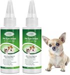 Cat & Dog Eye Drops 2 Bottle,Relieve Red Eyes & Allergy Symptoms & Relieve Eye Inflammation Infect for Acute or Seasonal Dry Eyes,Eye Wash Drops，Gentle Formula for Dirt Crust & Discharge Remover