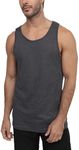 INTO THE AM Men's Essential Tank Tops - Soft Fitted Everyday Premium Sleeveless Muscle Shirt Bro Tanks for Guys (Charcoal, XX-Large)