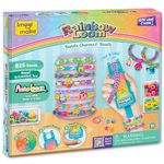 Imagimake Rainbow Loom Bracelet Making Kit |825+ Bands, Charms & Beads with Auto Loom Tool | DIY Art & Craft Kit | Travel Toys | Creative Gift for Girls Age 7+