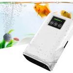 VAYINATO® Silent Aquarium Air Pump with Airtube & Airstone – USB Powered Oxygen Pump | Portable, Ultra Quiet for Freshwater & Saltwater Aquariums (S200A | 3W | 2 * 1.5L/Min | 2 Way)