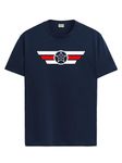 ADRO Tshirt for Men | Printed T shirt for men | 100% Cotton T-shirt |Printed T shirt | T-shirts | RN24-CAP-NB-M Navy Blue