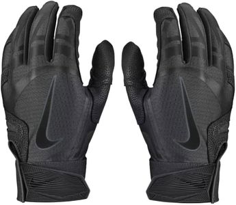 Nike Adults' Alpha Huarache Pro Batting Gloves (Black) - 1 Pair (Large)