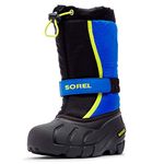 SOREL Youth Unisex Little Children's Flurry Boots - Black, Super Blue - Size 8