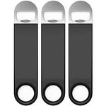 Bartender Bottle Openers, Bar Blade, Beer Openers, 3 Pack by Premium Cold One. Professional Grade: Rubber Coated, Stainless Steel. 7 inch/17.7cm